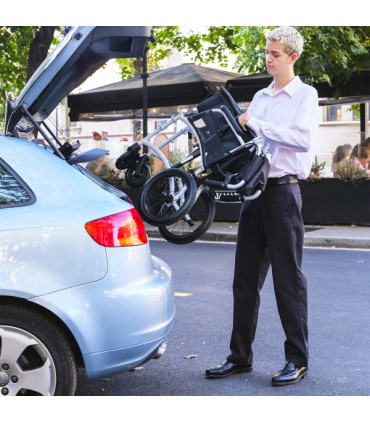 Silla de Ruedas de Traslado Ultraligera de Aluminio Ergo Transit