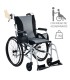 Silla de ruedas de aluminio ERGO TRANSIT Autopropulsable
