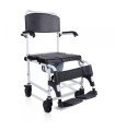 Silla de Ducha e Inodoro de Aluminio con Ruedas y Reposabrazos Abatibles (DU 06)