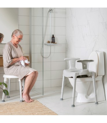 Elevador Inodoro con Patas Etac Swift | Silla Ducha 2 en 1 | Ortopedia Lowcost