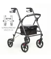 Andador Rollator Forte Estrecho 55 cm | Ruedas Grandes