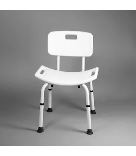 Silla de Ducha con Respaldo y Asideras | Aluminio | Ortopedia Lowcost