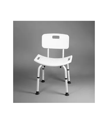 Silla de Ducha con Respaldo y Asideras | Aluminio | Ortopedia Lowcost