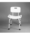 Silla de Ducha de Aluminio SAMBA con Respaldo y Asideras de Seguridad (AD537A)