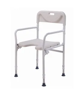 Silla Baño Plegable Aluminio | Regulable y Segura | Ortopedia Low Cost