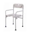 Silla de Baño Plegable de Aluminio 2298 con Asiento en U