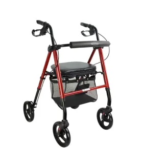 Andador Rollator Aluminio 22271 Granate | Asiento Regulable