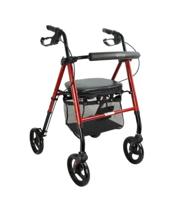 Andador Rollator Aluminio 22271 Granate | Asiento Regulable