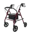 Rollator de Aluminio Plegable 22221 con Frenos de Seguridad - Rojo