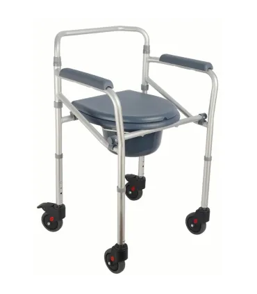 Silla con Inodoro Plegable, Regulable y con Ruedas | Ortopedia Lowcost
