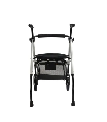 Andador con Asiento Regulable | Aluminio, Estrecho 50cm y Cesta