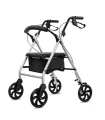 Andador Rollator de Aluminio Ligero 2124 Silver - Ruedas 180mm