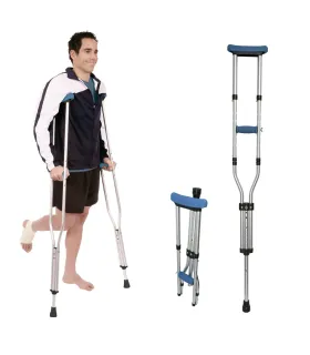 Muletas Axilares Plegables de Aluminio