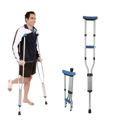 Muletas Axilares Plegables de Aluminio
