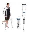 Muletas Axilares Plegables de Aluminio Ayudas Dinámicas (Talla Universal Ajustable)