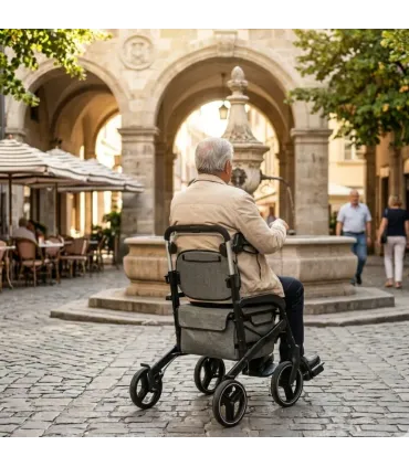 Andador Rollator Urban 2127 | Ancho 53cm y Asiento Acolchado