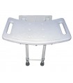 Asiento de Ducha Abatible a Pared con Patas Regulables y Asideras