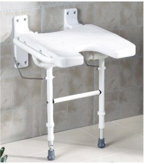 Asiento abatible a pared en "U"