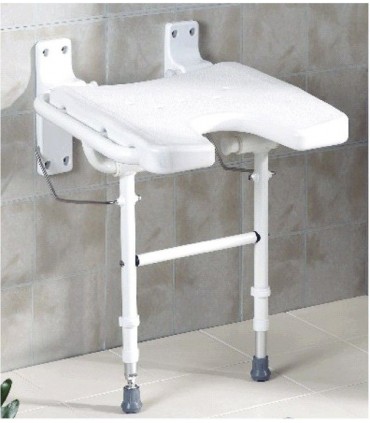 Asiento abatible a pared en "U"
