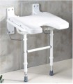Asiento de Ducha Abatible a Pared con Patas y Apertura en U